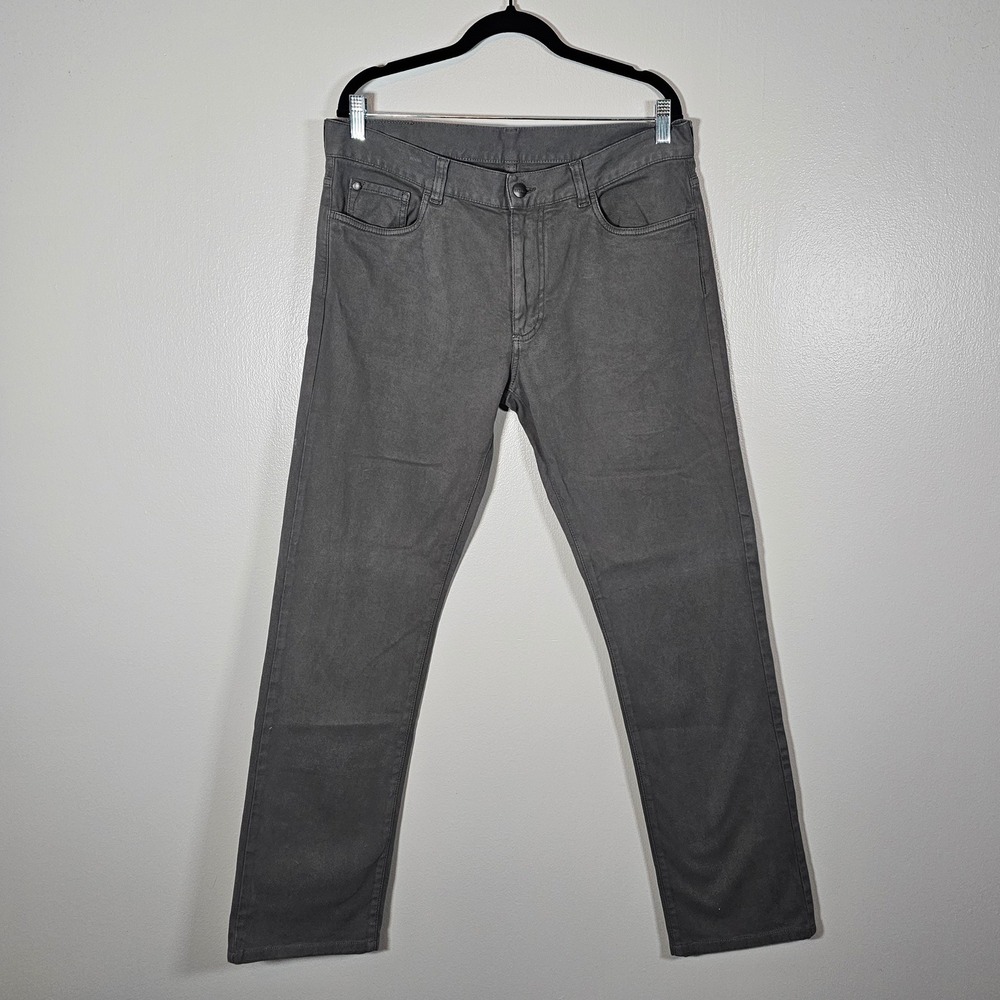 Canali 1934 Mens Regular Fit Grey Cotton Stretch Pants Made in Italy Size 52 36